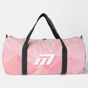 Minimalist Pink Geometric Motivational Custom Duffle Bag