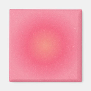 Minimalist Pink Glow Fridge Magnet