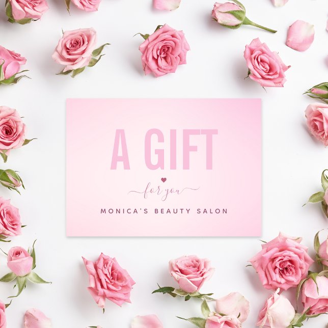 Minimalist Pink Gradient Beauty Salon Spa Makeup (Creator Uploaded)