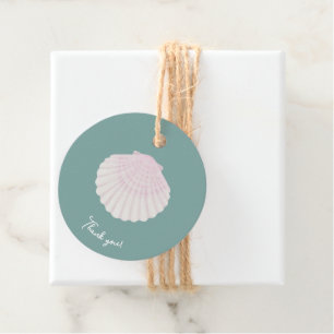 Minimalist pink green baptism thank-you Favour Tag