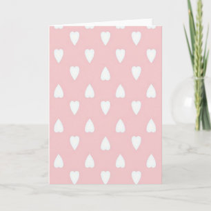 Minimalist Pink Hearts Card