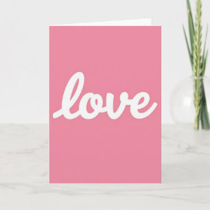 Minimalist Pink Love Script Card