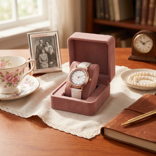 Minimalist Pink Modern Custom Name Grandma  Watch