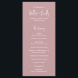 Minimalist Pink Modern Wedding Program<br><div class="desc">Modern dusty rose pink wedding program featuring a simple design with your names in an elegant script typography and your event details in a minimalist sans serif font.  This chic wedding program works well with any style of wedding.</div>