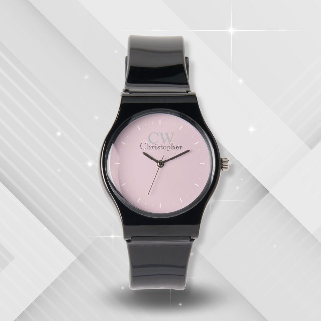 Minimalist Pink Monogram Watch (Creator Uploaded)