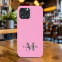 Minimalist Pink Monogrammed
