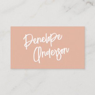 Minimalist Pink Neutral Boho Chic Modern Trendy Business Card