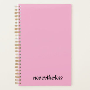 Minimalist Pink Planner Elegant Modern Notebook