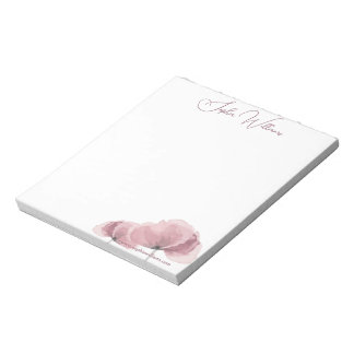 Minimalist Pink Poppy Branding  Notepad
