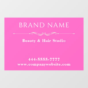 Minimalist Pink Salon Business door sign