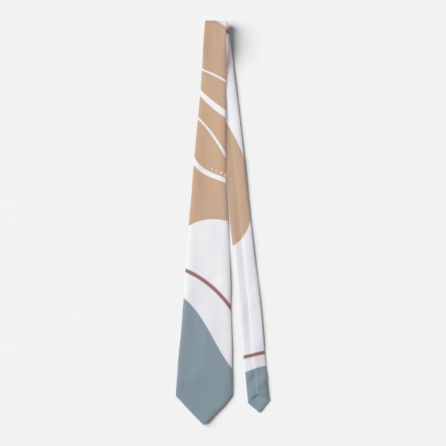 Minimalist Pink Tan and White  Neck Tie (Front)
