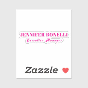 Minimalist pink trendy personalised customise name