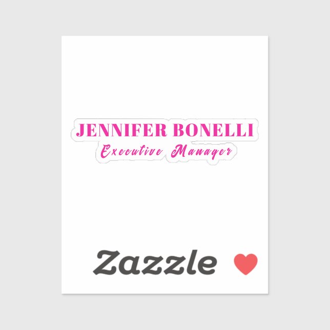 Minimalist pink trendy personalised customise name (Sheet)