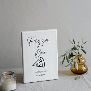 Minimalist Pizza Bar Sign Pizza Rehearsal dinner