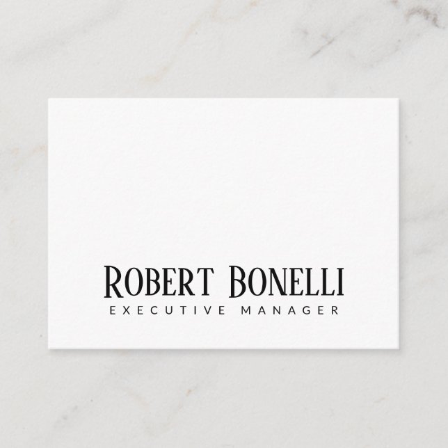 Minimalist Plain Black & White Modern Plain Enclosure Card (Front)