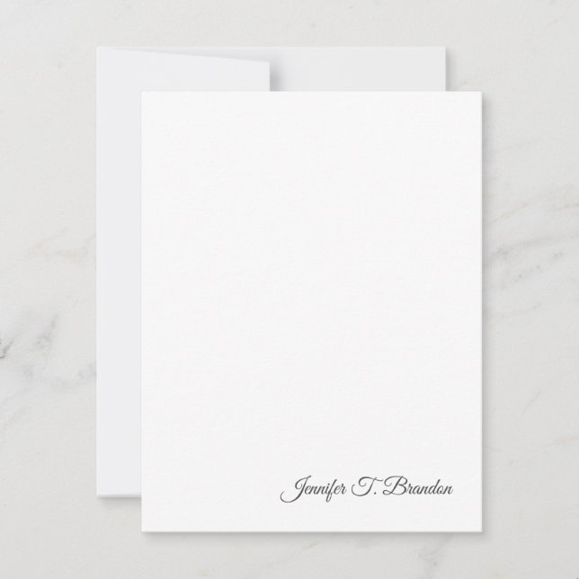 Minimalist Plain Classical Professional Card (Front)