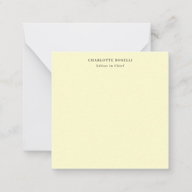 Minimalist Plain Classical Professional Cream Card (Front)