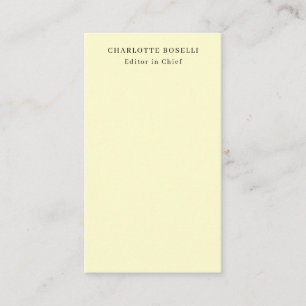 Minimalist Plain Classical Professional Cream Enclosure Card