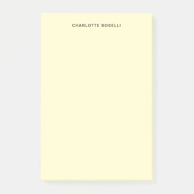 Minimalist Plain Classical Professional Cream Post-it Notes (Front)