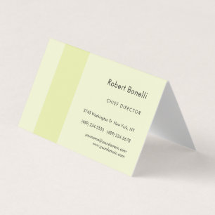 Minimalist Plain Cream Colour Modern Business Card