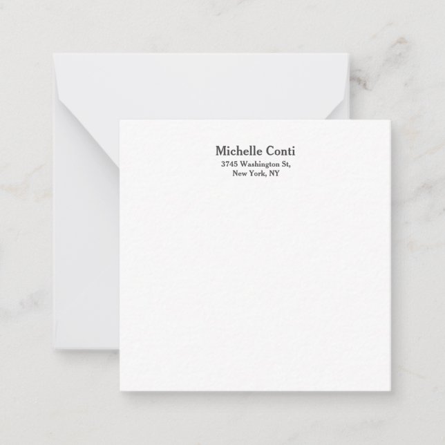 Minimalist Plain Elegant Legible Modern  Card (Front)
