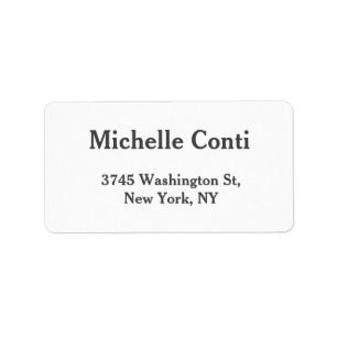 Minimalist Plain Elegant Legible Modern Label