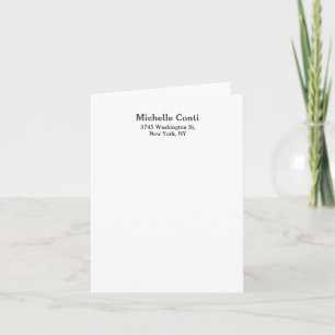 Minimalist Plain Elegant Legible Modern  Note Card