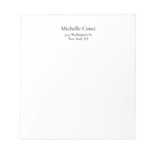 Minimalist Plain Elegant Legible Modern  Notepad