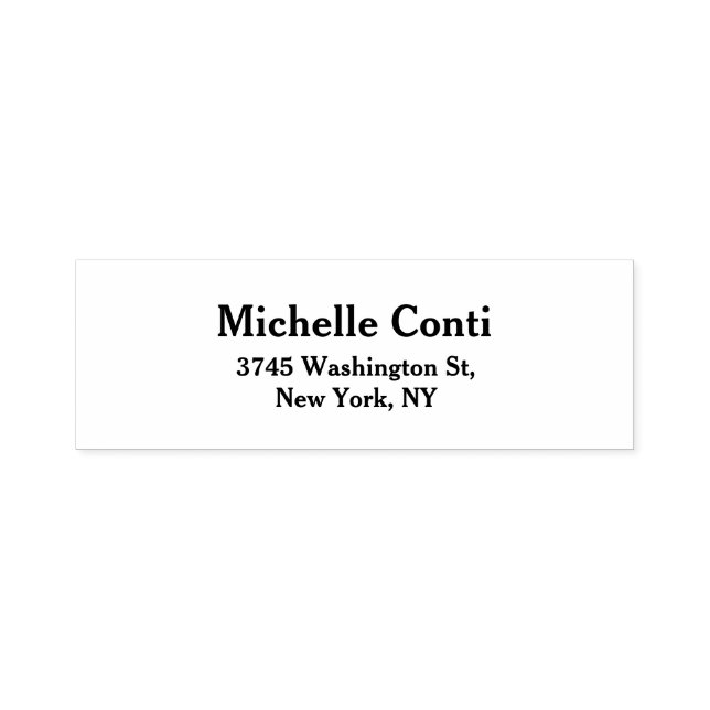 Minimalist Plain Elegant Legible Modern  Self-inking Stamp (Design)