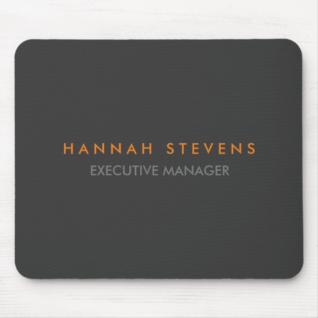 Minimalist Plain Grey Professional Modern Mouse Pad (Front)