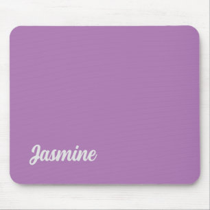 Minimalist Plain Handwritten Own Name Lavender Mouse Pad