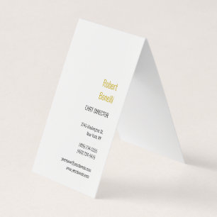 Minimalist Plain Modern Gold Colour Name Business Card