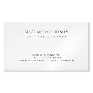 Minimalist Plain Modern Magnetic Business Card