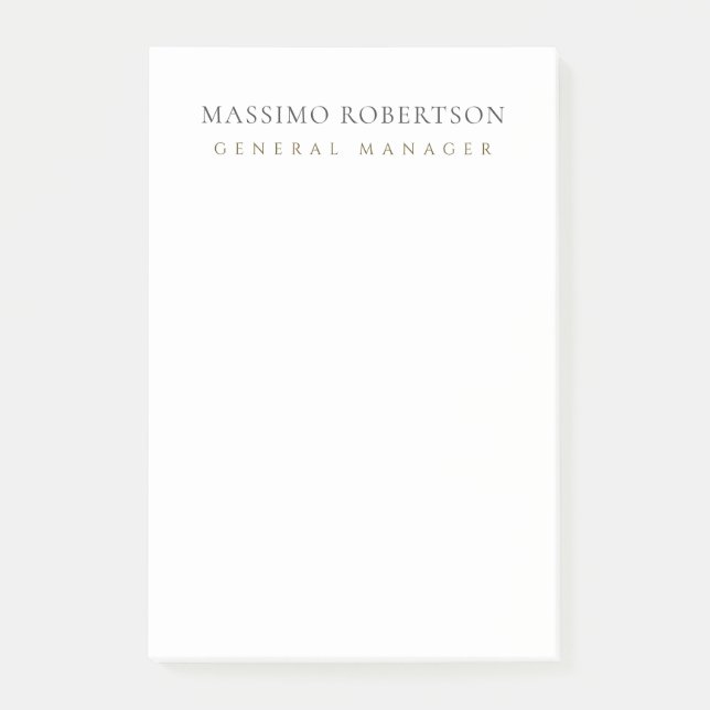 Minimalist Plain Modern  Post-it Notes (Front)