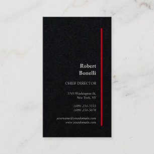 Minimalist Plain Modern Premium Black Business Card