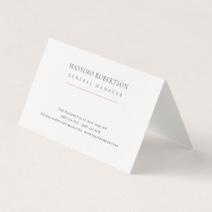 Minimalist Plain Modern Premium Linen Business Card