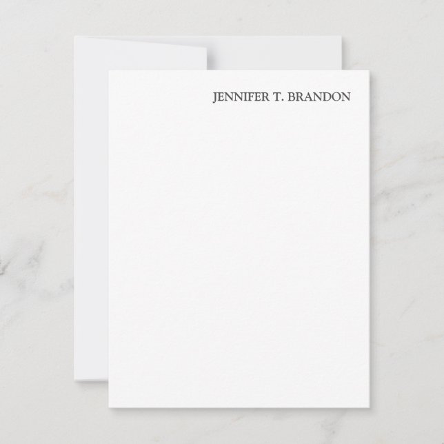 Minimalist Plain Modern Professional White Card (Front)