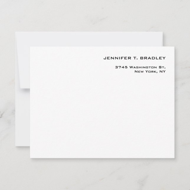 Minimalist Plain Modern RSVP Card (Front)