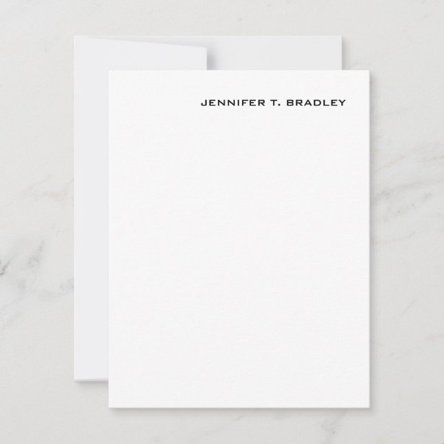 Minimalist Plain Modern RSVP Card (Front)