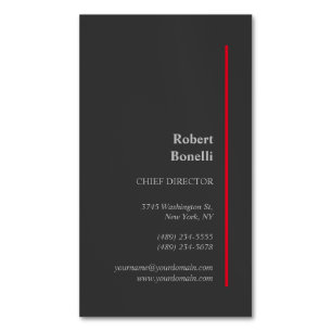 Minimalist Plain Modern Special Black Magnetic Business Card