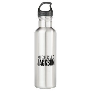 Minimalist Plain Modern Your Name Message 710 Ml Water Bottle