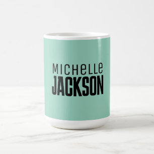 Minimalist Plain Modern Your Name Message Coffee Mug