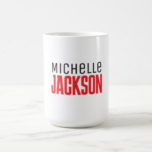 Minimalist Plain Modern Your Name Message Coffee Mug