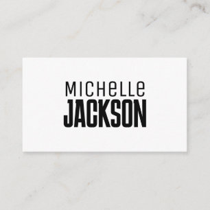 Minimalist Plain Modern Your Name Message Enclosure Card