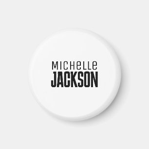 Minimalist Plain Modern Your Name Message Magnet