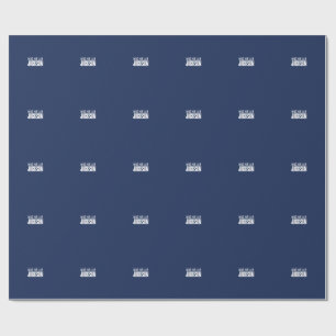 Minimalist Plain Modern Your Name Message Wrapping Paper