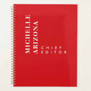 Minimalist Plain Red & White Professional Modern Planner