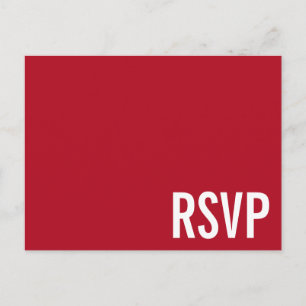Minimalist & Plain "RSVP" Postcard