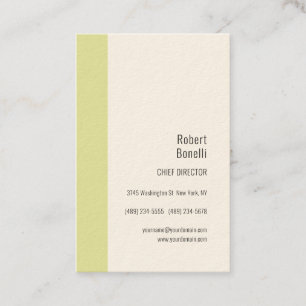 Minimalist Plain Signature Cream Modern Business Card