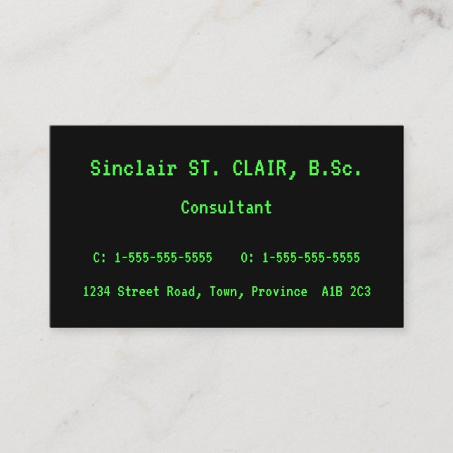 Minimalist, Plain, & Simple Business Card (Front)
